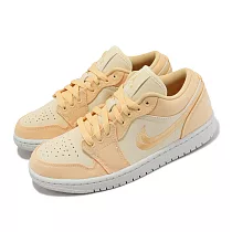 Nike Wmns Air Jordan 1 Low SE 女鞋 男鞋 粉橘 帆布 刺繡勾勾 AJ1 DV0426─200