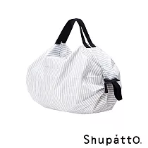 Shupatto燈籠型秒收環保啪啪包─小 條紋灰