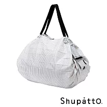 Shupatto 燈籠型秒收環保啪啪包─大 條紋灰