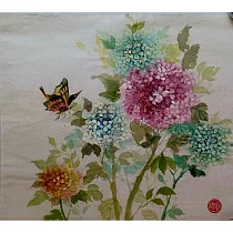 【玲廊滿藝】官瑛─蝶戀花31x36cm