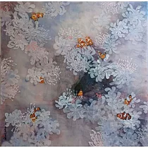 【玲廊滿藝】官瑛─小丑魚70x70cm