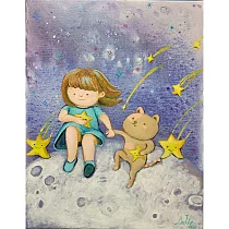 【玲廊滿藝】袁夢─劉星抱抱27x35cm