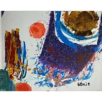 【玲廊滿藝】黃慧鶯─拼貼十二：遊走在清明與渾沌之間19.5x14cm