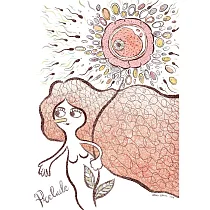 【玲廊滿藝】Kiwi Blue Moon─Mommy to be (2)： Prelude (成為媽咪系列2： 前奏曲)29.7x21cm
