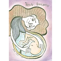 【玲廊滿藝】Kiwi Blue Moon─Mommy to be (4)： Four seasons (成為媽咪系列4：四季)29.7x21cm