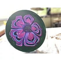 【玲廊滿藝】拾遺畫話Mina─心花綻放─流動畫25x25cm