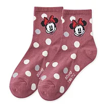 【ONEDER 旺達棉品】Disney中統襪 迪士尼長襪 米奇米妮 小熊維尼 中筒襪 台灣製棉襪 女襪童襪 親子襪─ 米妮 MN─712(19─21)