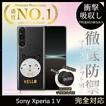 【INGENI徹底防禦】Sony Xperia 1 V 手機殼 保護殼 TPU全軟式 設計師彩繪手機殼─ 大頭兔子