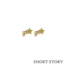 【Short Story】繽紛流星鍍14K金耳環