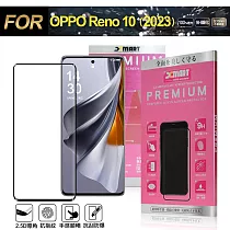 Xmart for OPPO Reno 10(2023) 超透滿版 2.5D 鋼化玻璃貼─黑