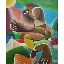 【玲廊滿藝】米路哈勇─父親 50x61cm