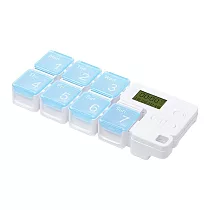 小樹屋─週計算鬧鐘提醒7天型電子藥盒 藍色