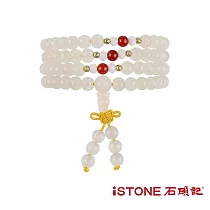 石頭記 經典108顆平安珠─佛緣(四色選) 京白玉
