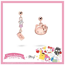 STORY 故事銀飾─Small Gift for U系列─Hello Kitty 凱蒂貓禮物純銀耳環(夾式/針式) 針式