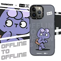 YOUNGKIT原創潮流 iPhone 13 Pro Max 6.7吋 兔紫系列 霧感透色防摔手機殼 社恐兔