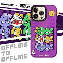 YOUNGKIT原創潮流 iPhone 13 Pro 6.1吋 兔紫系列 霧感透色防摔手機殼 三兔行