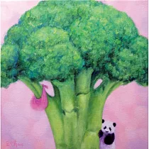 【玲廊滿藝】王中秀─遇見你38x38cm