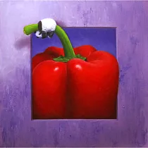 【玲廊滿藝】王中秀─嬌點60x60cm