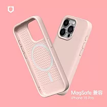 犀牛盾 iPhone 15 Pro (6.1吋) SolidSuit (MagSafe 兼容) 防摔背蓋手機保護殼─ 櫻花粉