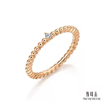 【點睛品】Daily Luxe 閃耀圓珠 18K玫瑰金戒指/尾戒 3 18K玫瑰金