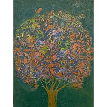 【玲廊滿藝】林錦屏─生命之樹46x34cm