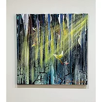 【玲廊滿藝】廖鎵玉─翩翩飛舞60x60cm
