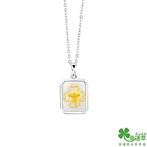 幸運草金飾 理想時代黃金/純銀女墜子 送黃鋼項鍊