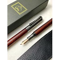 3952老山羊─太魯閣 玫瑰木 玫瑰金書法鋼尖鋼筆