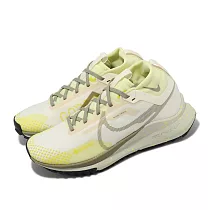 Nike 防水野跑鞋 Wmns React Pegasus Trail 4 GTX 女鞋 米白 綠 緩震 反光 DJ7929─101