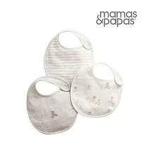 Mamas & Papas 圍兜兜3件組 熊熊學坐