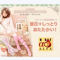 日本 BEAUTYJAPAN 發熱保暖著壓美腿襪 (2色) 粉紅色