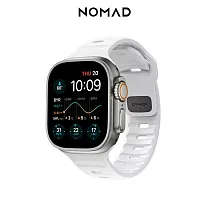 美國NOMAD Apple Watch專用運動風FKM橡膠錶帶─49/45/44/42mm 純白