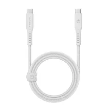 Energea Flow USB─C to USB─C 快充傳輸線 1.5m 白色