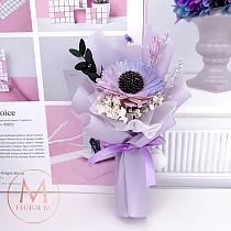 【Floral M】空漸層藍莓慕斯永生香氛擴香花束