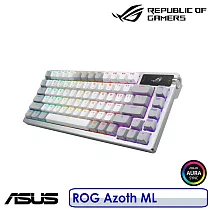 【送原廠ROG電競鼠墊】ASUS 華碩 ROG Azoth ML 無線電競機械鍵盤 月光白 STORM軸