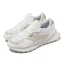Puma 休閒鞋 Rider FVW Glam Wns 女鞋 白 米白 金 復古 緩震 39377002