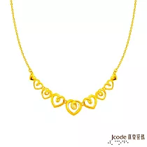 J’code真愛密碼金飾 心心相連黃金項鍊