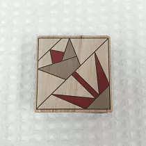 拼布圖形木頭橡皮印章(共5款) ─鬱金香