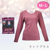 女仿羊絨V領厚保暖衣─K231─2件 M~L
