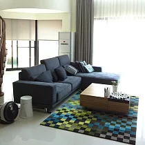 【Fuwaly】德國Esprit home 春天綠格紋羊毛地毯 ESP2834─03W 200x300cm