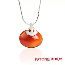 石頭記─瑪瑙項鍊─福豆(兩色材質選) 紅瑪瑙