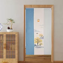 【巴芙洛】清新典雅風水簾90*176/90*195cm兩種尺寸同一價格(風水簾/窗簾/長門簾/門簾/隔簾) 月夜河畔90*176cm