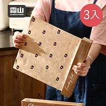 【日本霜山】印花風耐高溫防油防黏烘焙紙/料理紙(8M)─3入組─ 招財貓