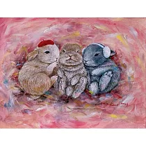 【玲廊滿藝】果醬─萌兔31x41cm
