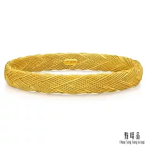 【點睛品】復古編織 黃金手鐲_計價黃金(07)