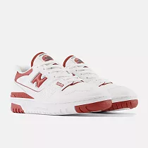 NEW BALANCE 550系列 女休閒鞋─白紅─BBW550BR─B US6 白色