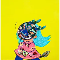 【玲廊滿藝】日淳插畫─三姐妹2─30x30cm