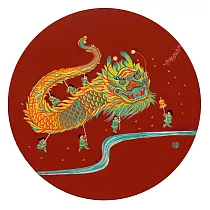 【玲廊滿藝】日淳插畫─舞春1─30x30cm