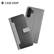 CASE SHOP Samsung A15 前收納側掀皮套─ 黑色