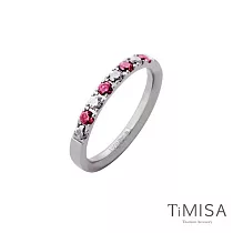 【TiMISA】 純鈦戒指 蜜糖彩鑽 3 桃白